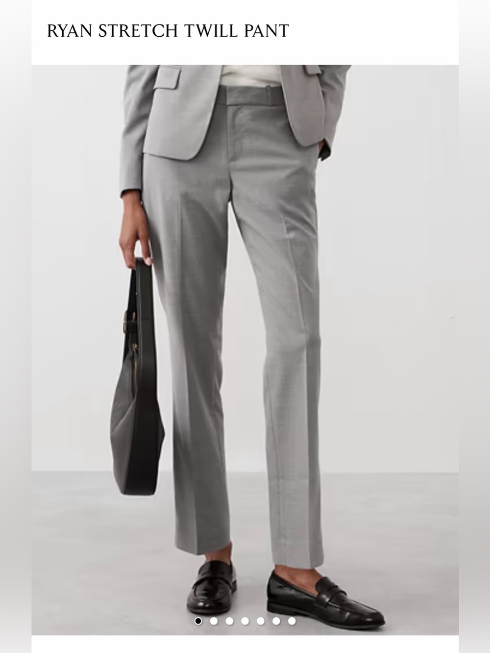 Banana Republic Light Gray Ryan Stretch Twill Pants